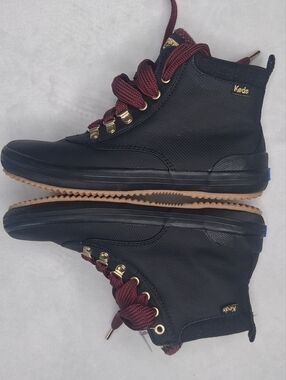 Keds Women's Scout Water Resistant Black Canvas Ankle Boots High Top Sz 7.5